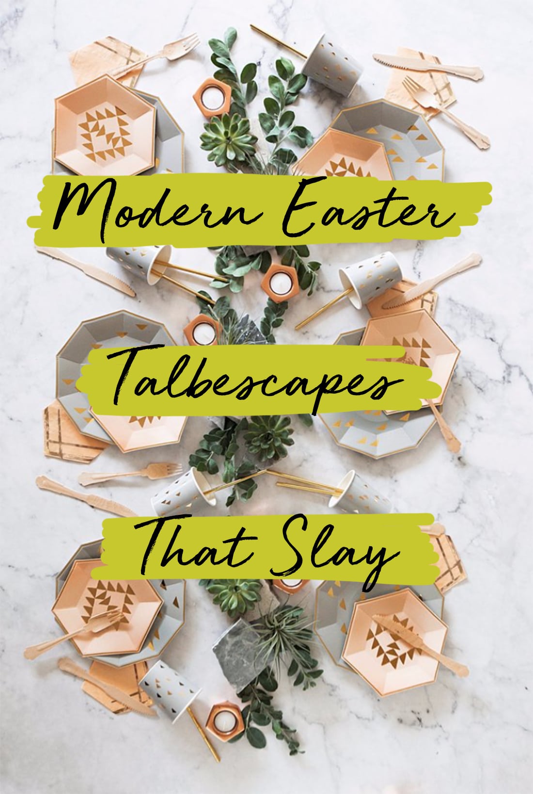 Four Modern Easter Tablescapes That Slay | Easter Table Setting | Jessica Brigham | Magazine Ready for Life