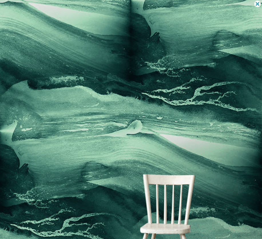 Wallpapers I'm Really Into Right Now | Green Watercolor Mural | Jessica Brigham | Magazine Ready for Life