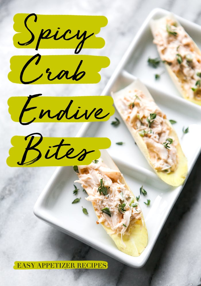 Spicy Crab Endive Bites | Spring Party Finger Foods | Easy Appetizer Recipes | Jessica Brigham Magazine Ready for Life