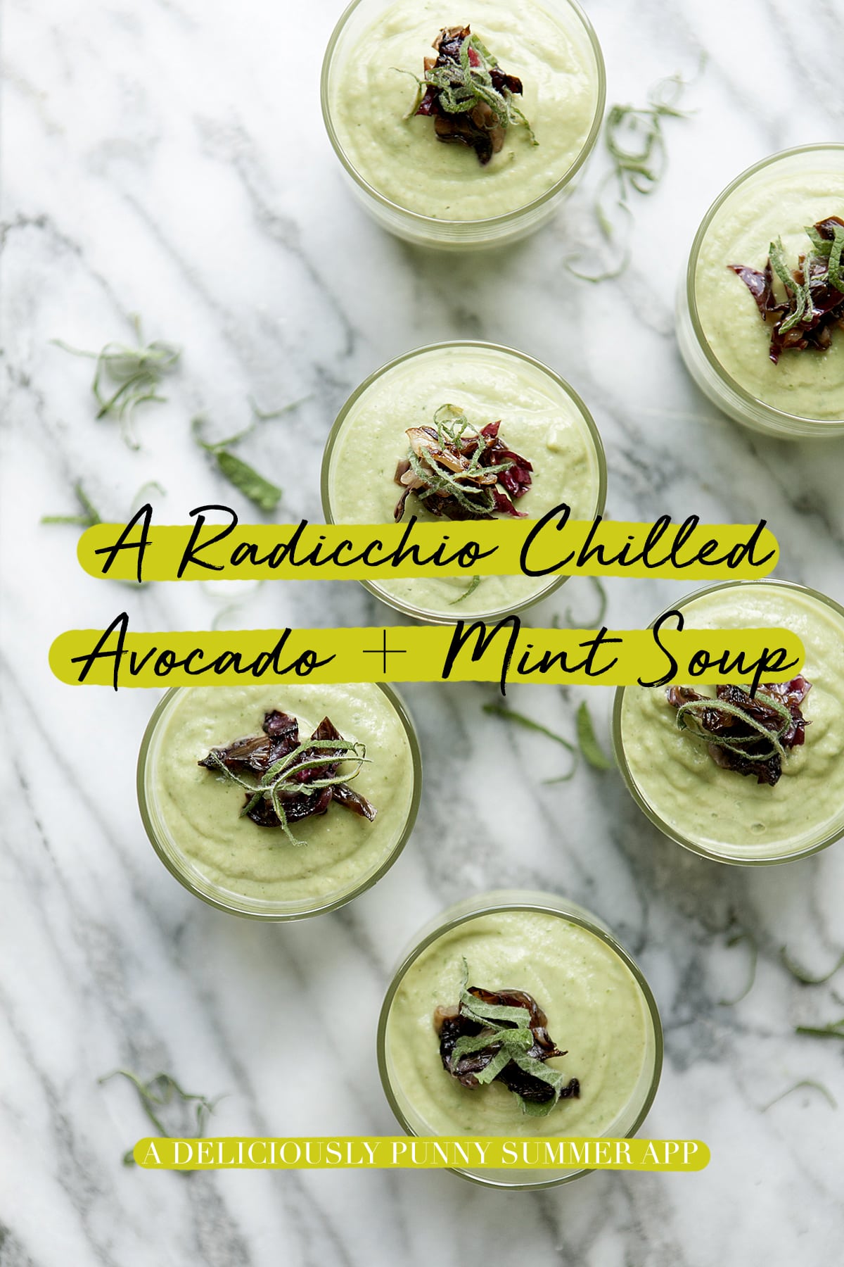 A Radicchio Chilled Avocado Mint Soup | Roasted Radicchio | Easy Appetizers Recipe | Jessica Brigham Blog