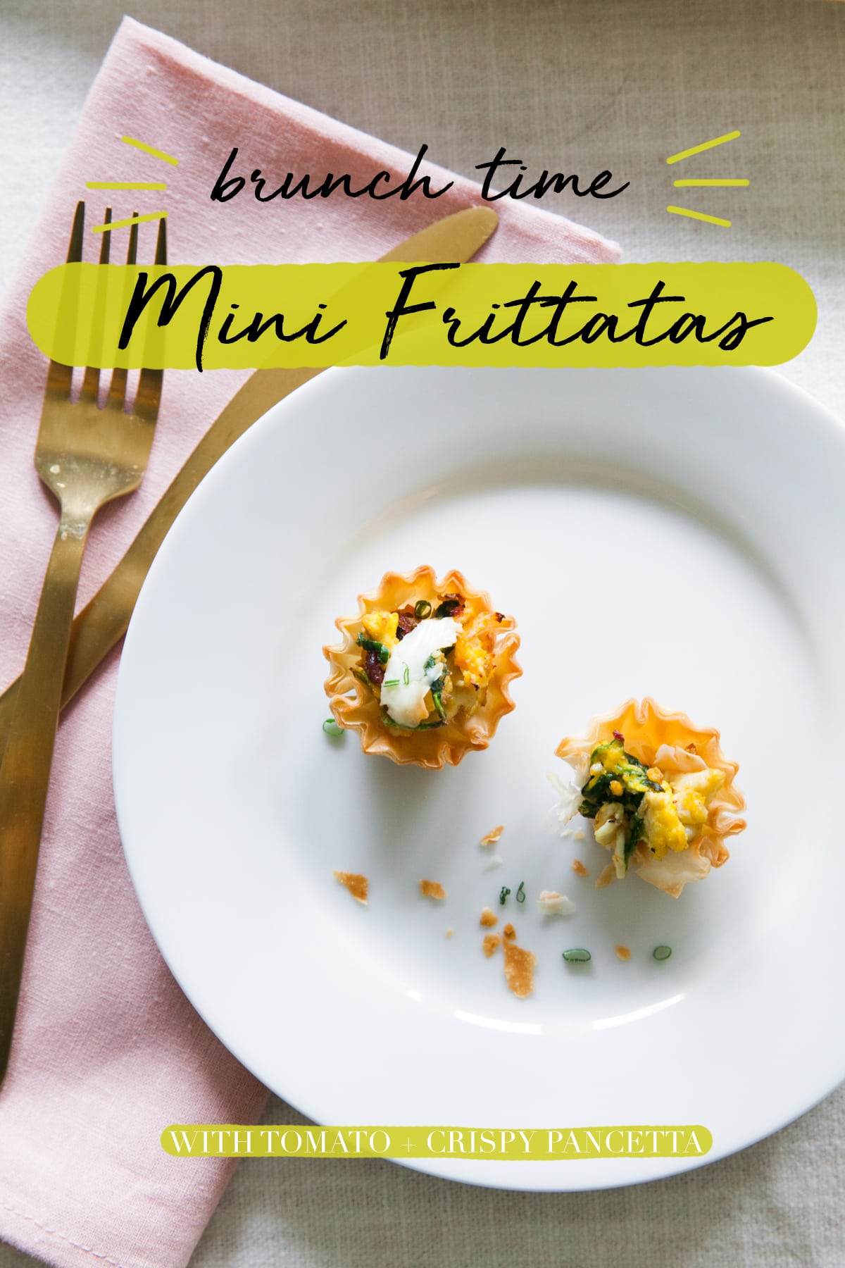 Brunch Time! | Mini Frittatas with Tomato + Crispy Pancetta | Quick Brunch Recipes | Amuse Bouche Breakfast Foods | Jessica Brigham Magazine for Life