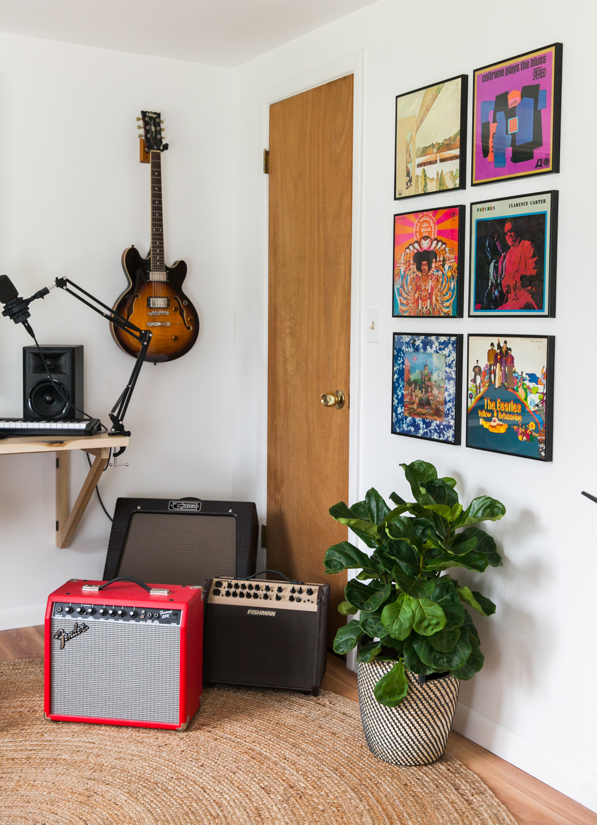 An Eclectic Mid Century-Inspired Home Recording Studio | Room Ideas | Modern Design | Jessica Brigham | Magazine Ready for Life | www.jessicabrigham.com