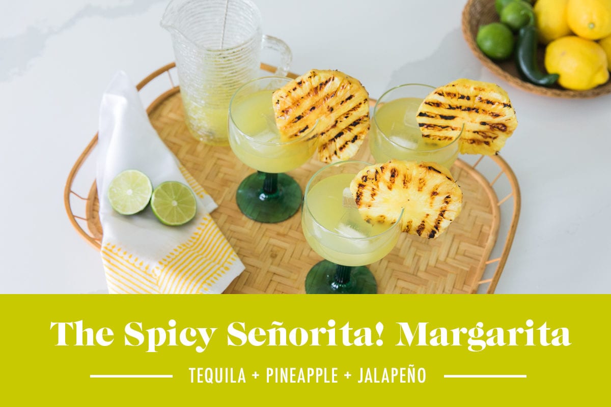 Grilled Pineapple and Jalapeño Margarita | The Spicy Señorita | Summer Cocktails | Tequila Cocktails | Jessica Brigham | Magazine Ready for Life