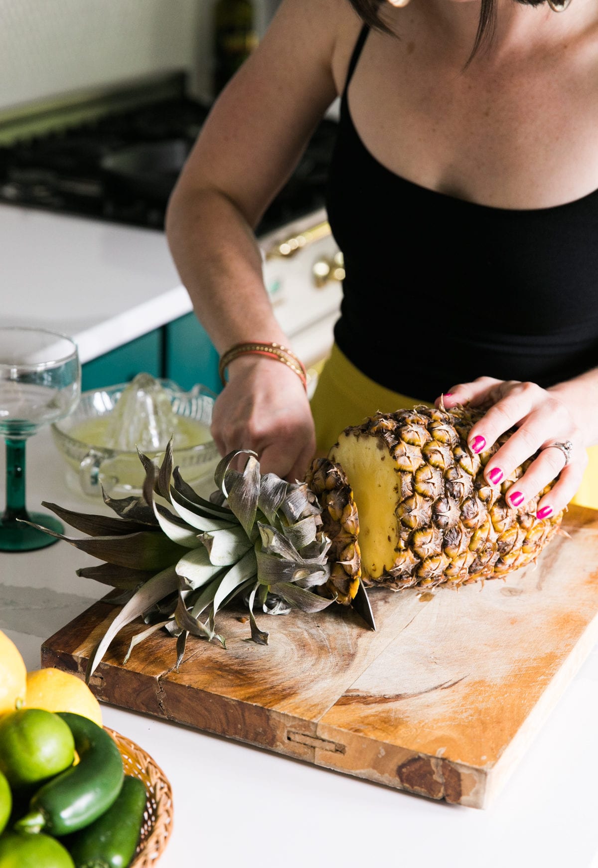 Grilled Pineapple and Jalapeño Margarita | The Spicy Señorita | Summer Cocktails | Tequila Cocktails | Jessica Brigham | Magazine Ready for Life