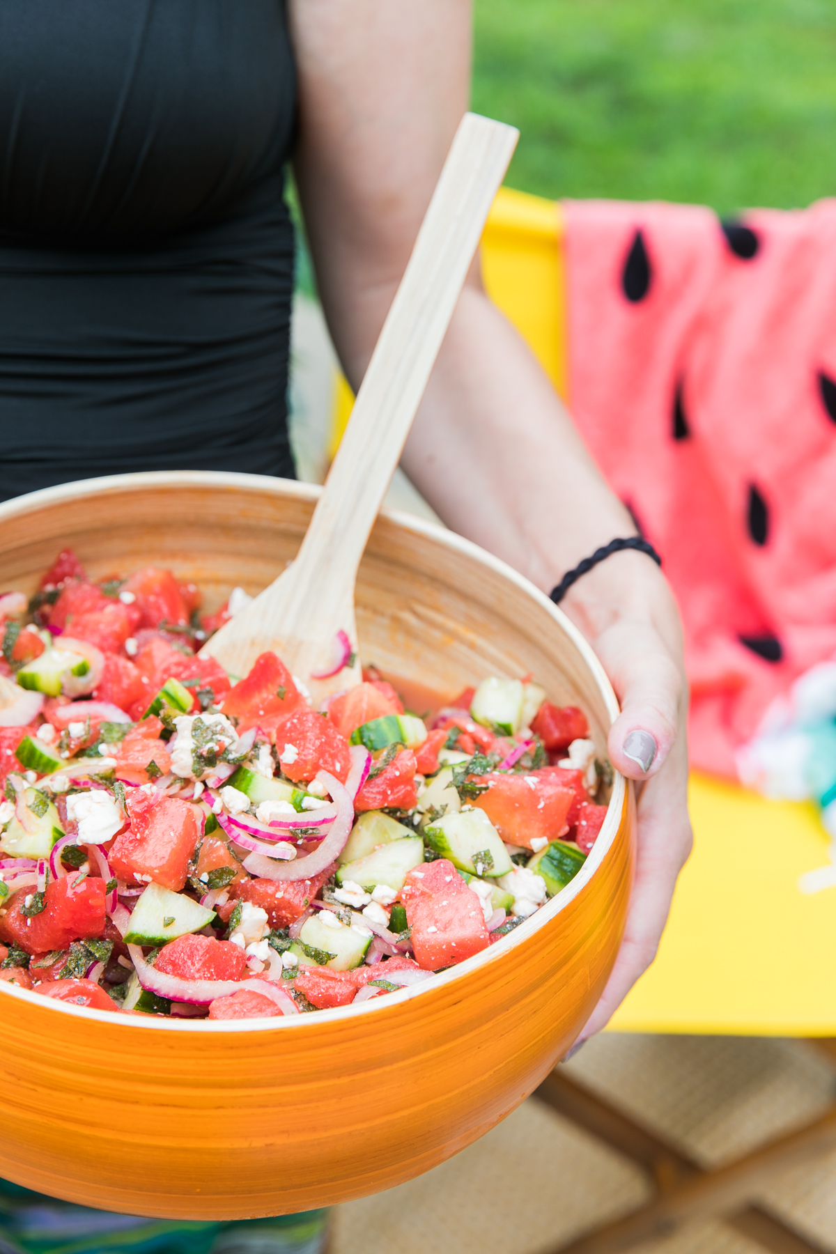 Refreshing Watermelon Cucumber Salad | Summer Recipes | Healthy Summer Recipes | Jessica Brigham | Magazine Ready for Life