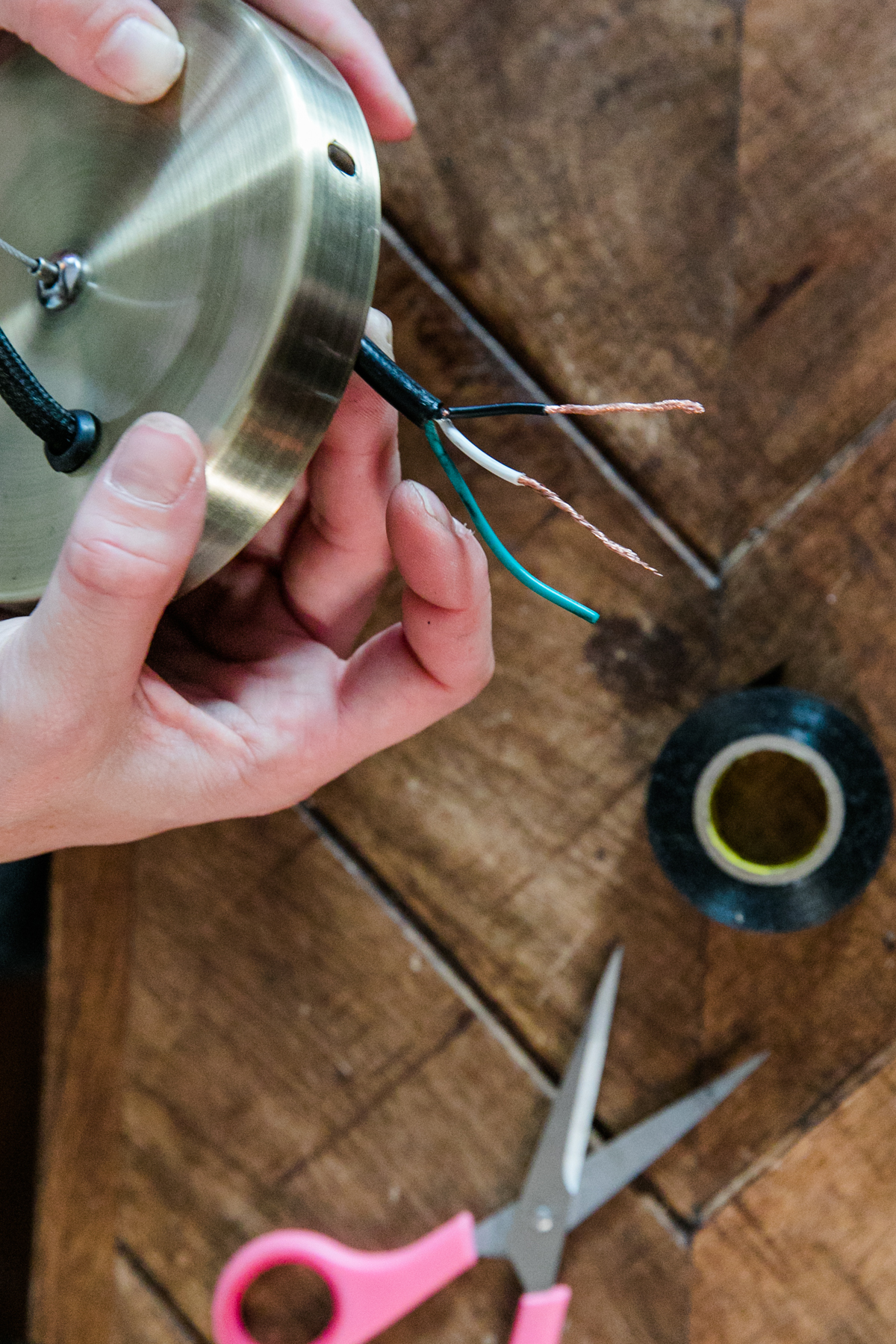 How to Turn Any Hardwired Light Fixture Into a Plug-In | DIY Projects | Convert Chandelier to Outlet | Jessica Brigham | Magazine Ready for Life | www.jessicabrigham.com