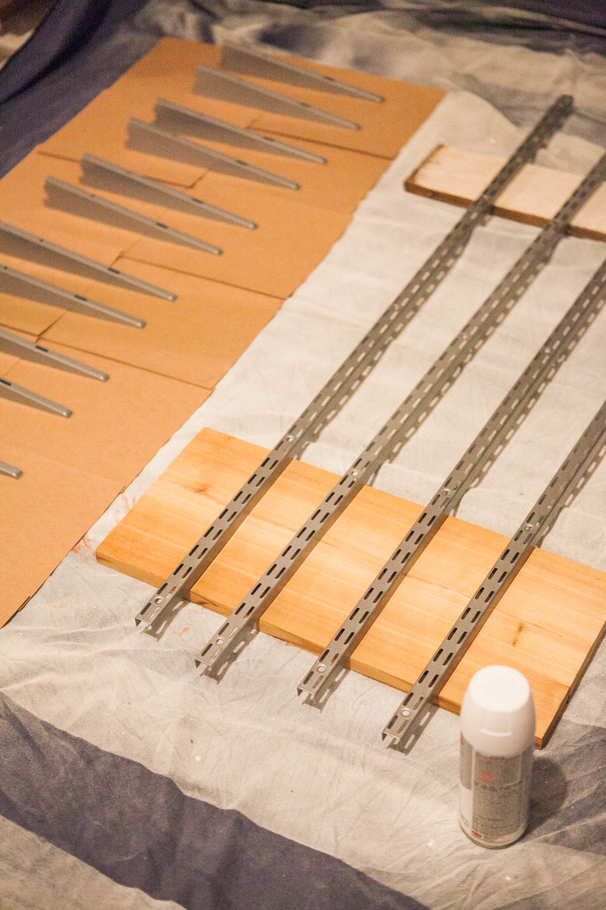 DIY MCM Wall Mounted Track Shelving | JessicaBrigham.com