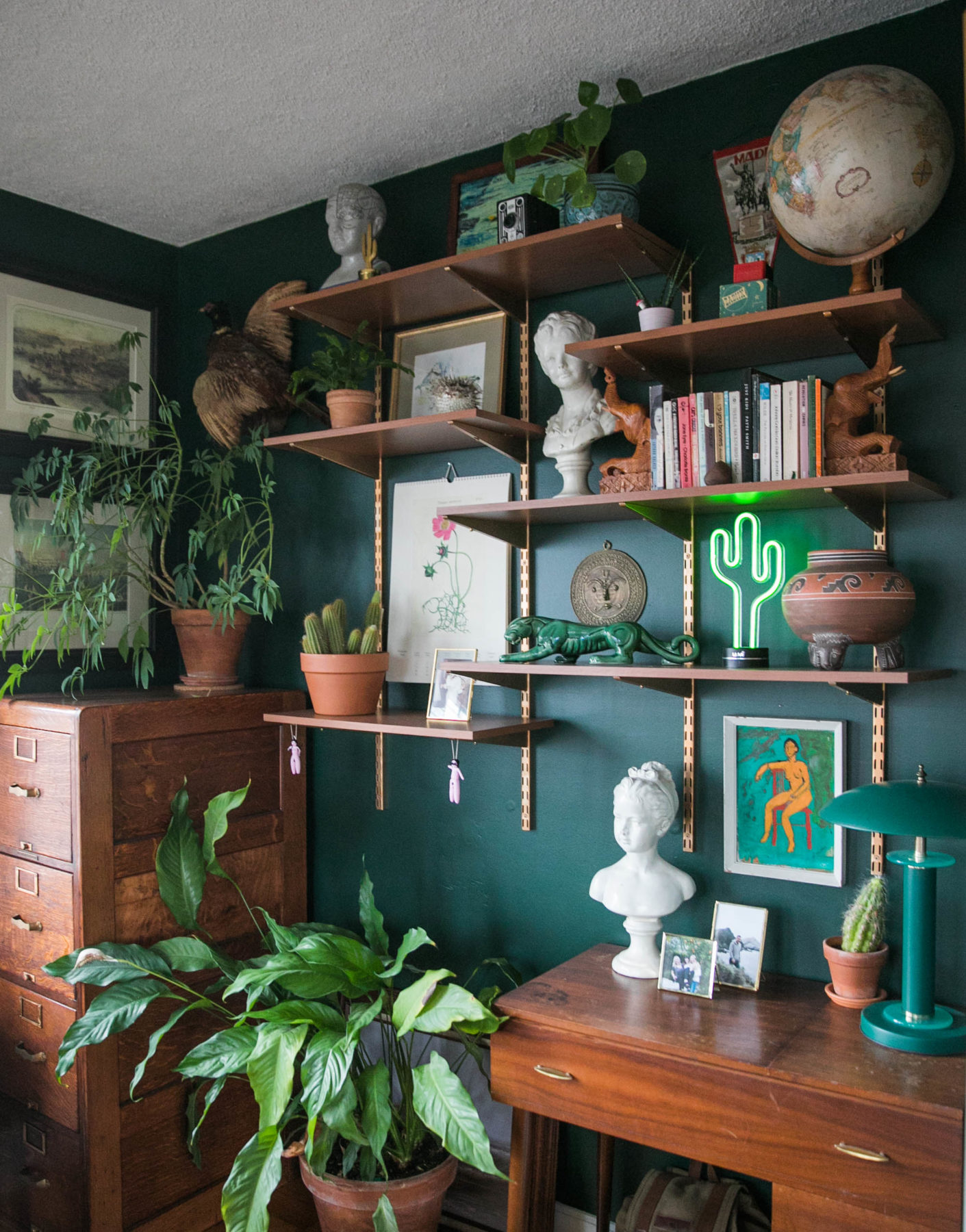 DIY MCM Wall Mounted Track Shelving | JessicaBrigham.com
