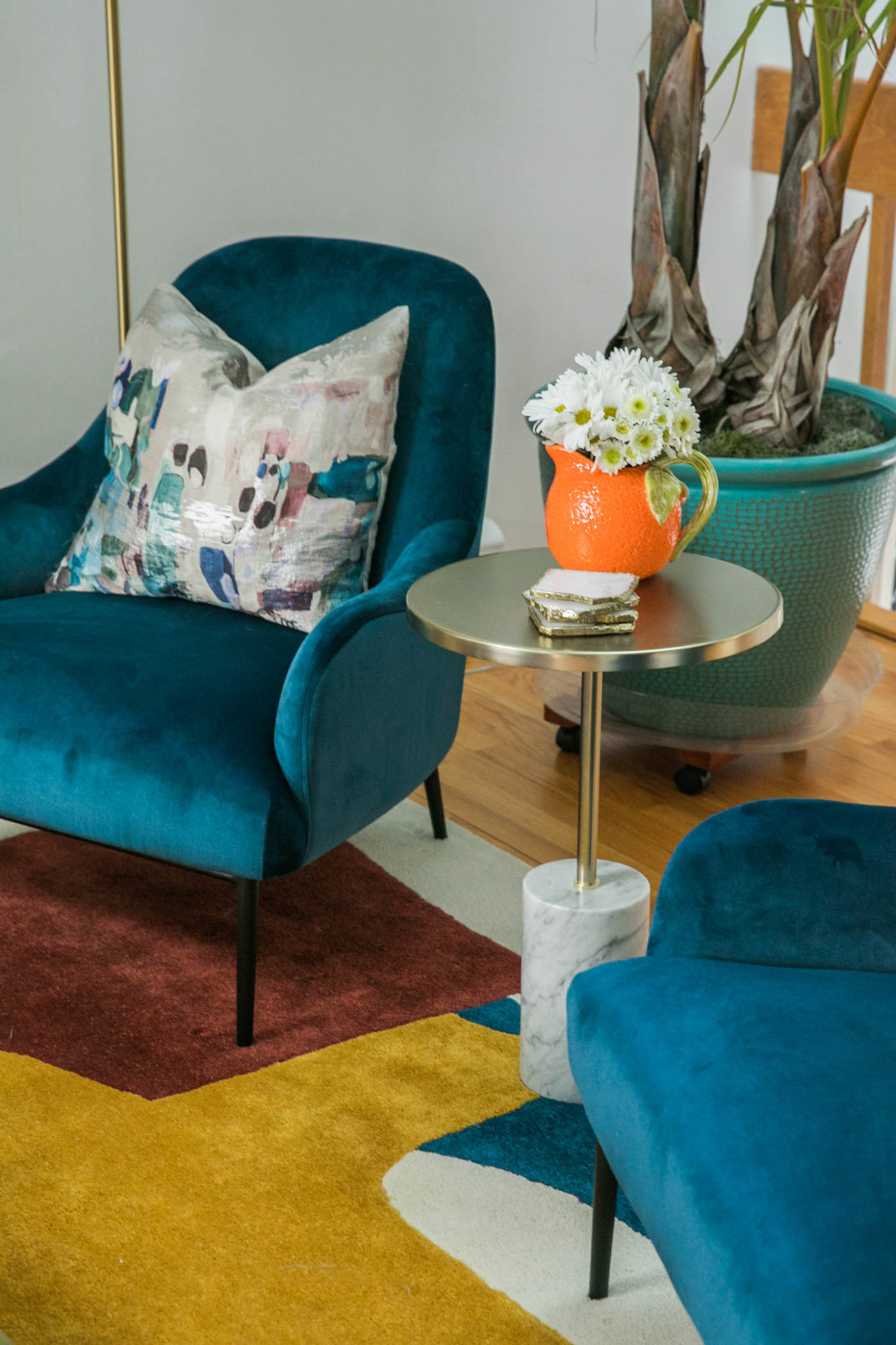 Vibrant Mid-Century Glam Living Room Refresh - THE REVEAL » Jessica Brigham