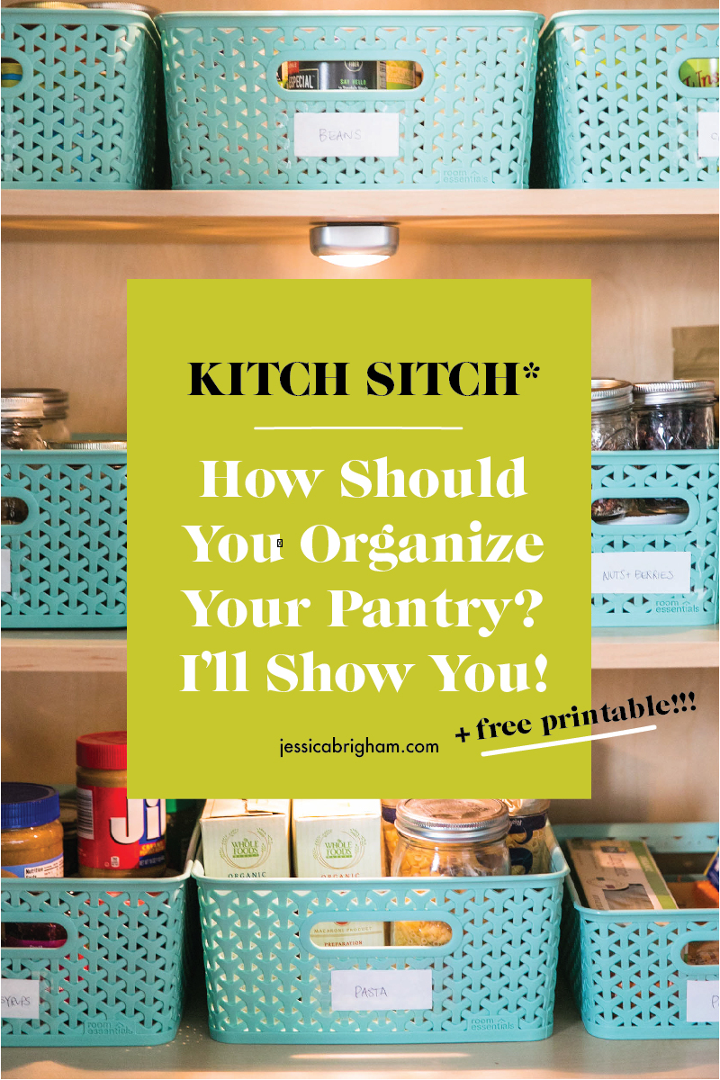 Kitch Sitch | How Should You Organize Your Pantry | Free Printable | Pantry Organization | Jessica Brigham Magazine Ready for Life