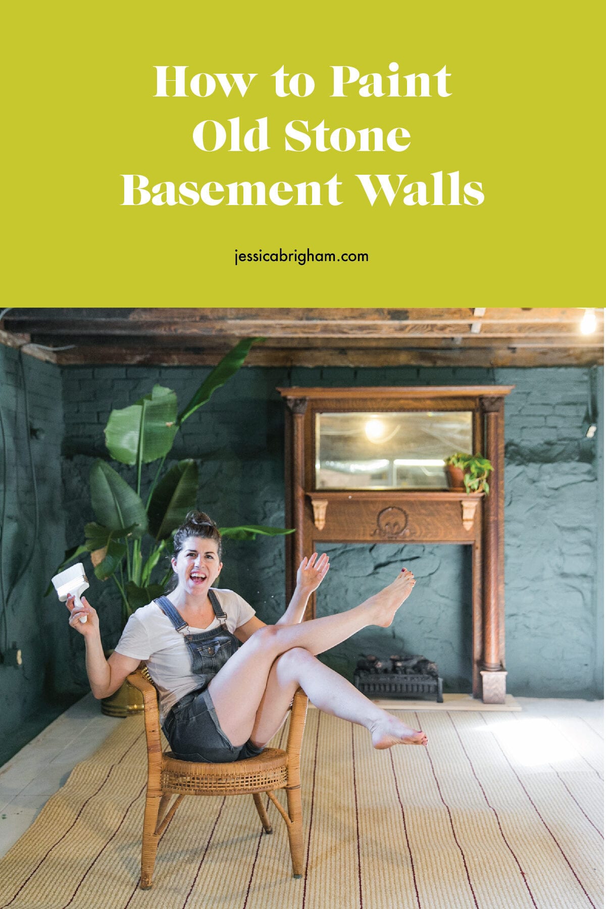 How to Paint Old Stone Basement Walls | DRYLOK | Basement Remodel | Basement Restoration | DIY at Home | VIDEO TUTORIAL | JessicaBrigham.com