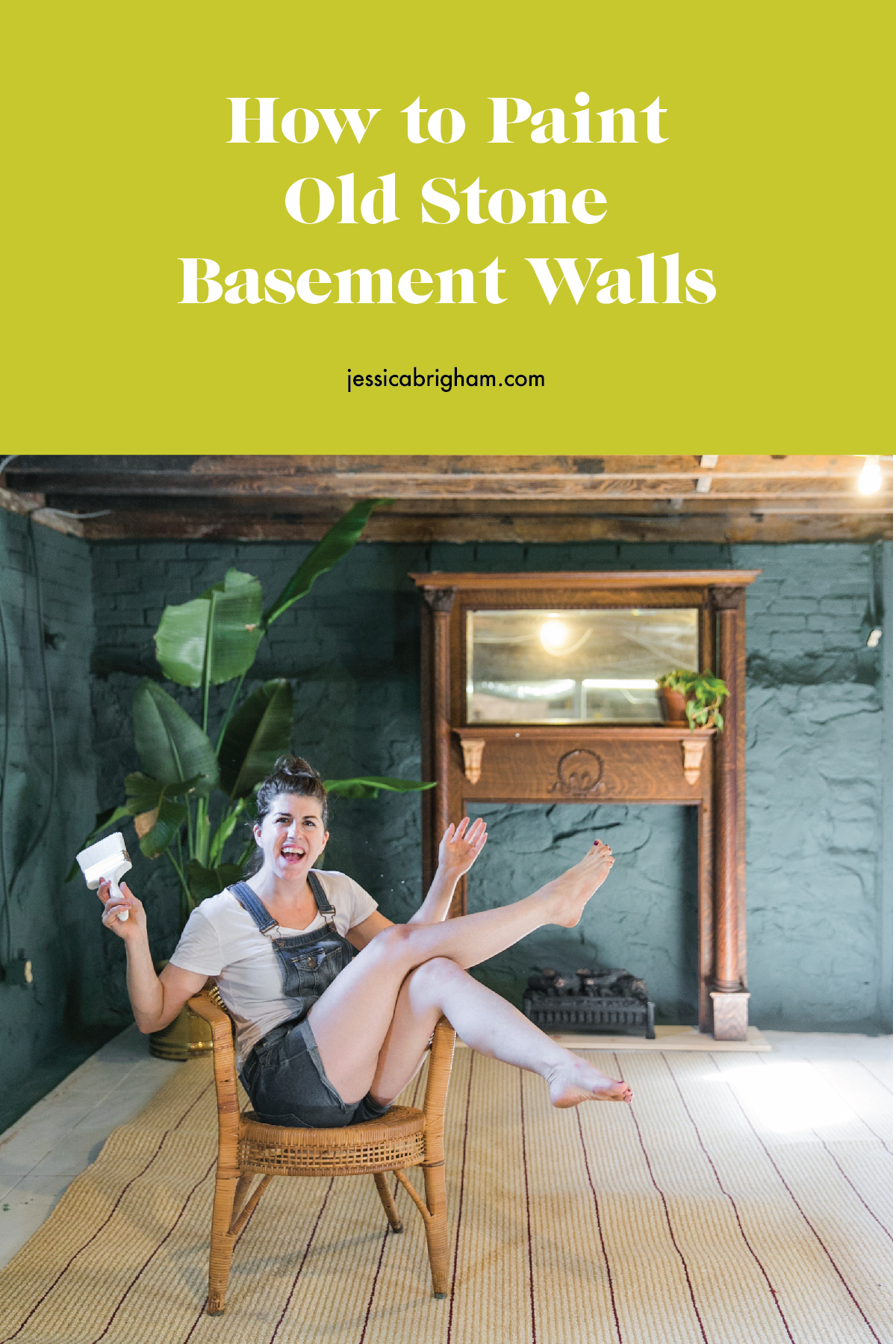 Yes You Can! How to Paint Old Stone Basement Walls + VIDEO! » Jessica ...