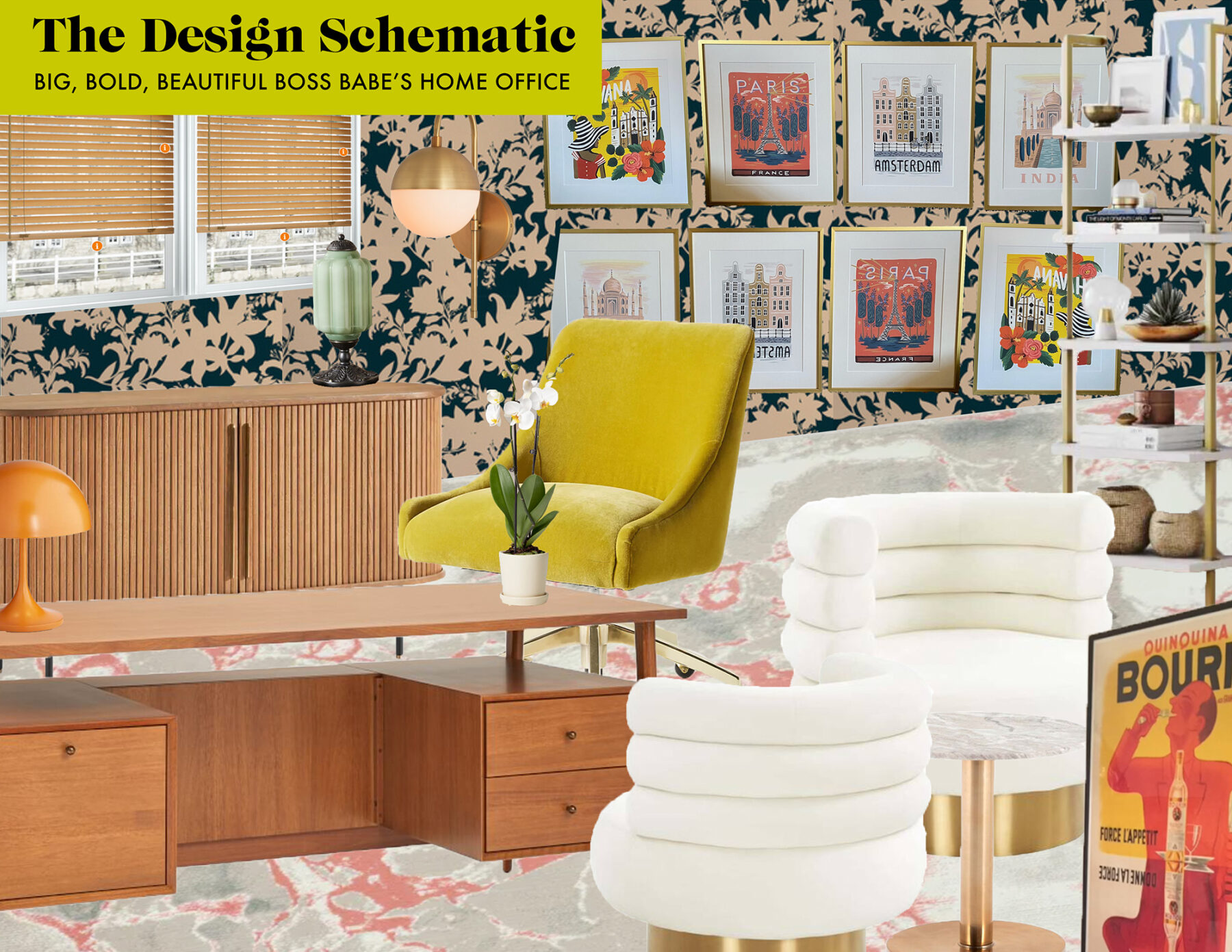 E-Decor Spotlight: Big, Bold, Beautiful Boss Babe’s Home Office ...