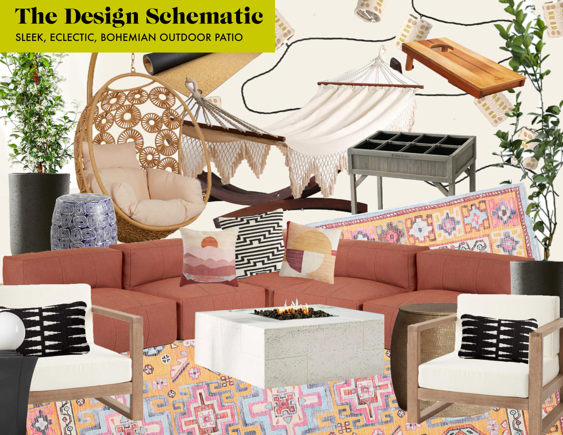 E-Decor Spotlight: Sleek, Eclectic, Bohemian Outdoor Patio » Jessica Brigham, image size:1800x1391